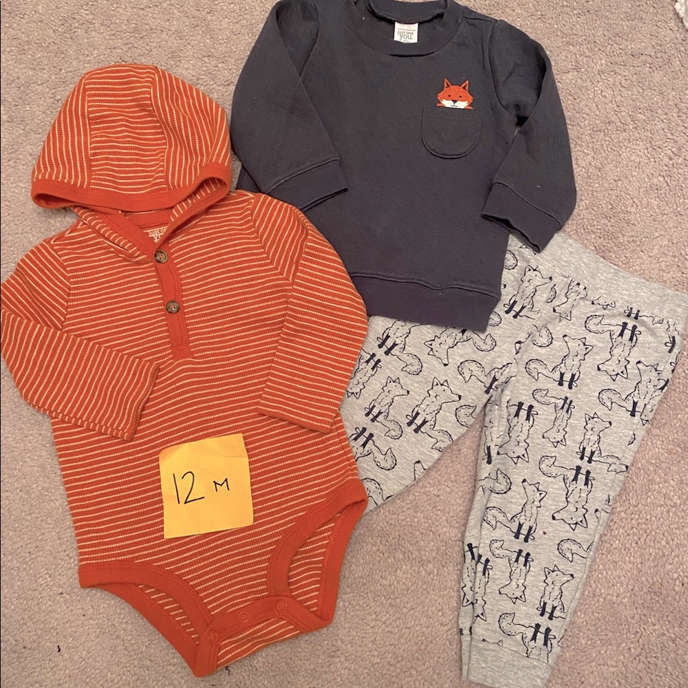 Carter’s Baby Fox Sweater Onesie & Sweatpants Set